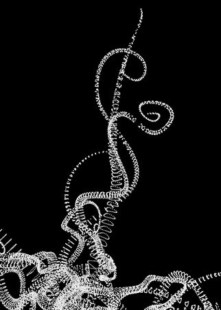 Bunch of ice point 3d vines, over white, isolated