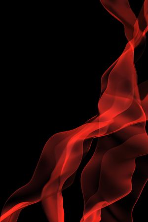 Red 3d smoke effect over black vertical backgroundの写真素材