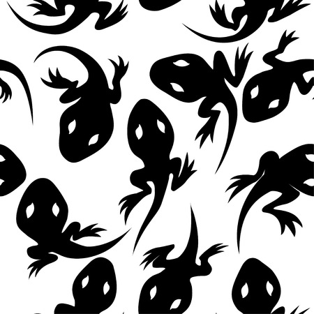 Seamless tile texture pattern, little tadpolesのイラスト素材