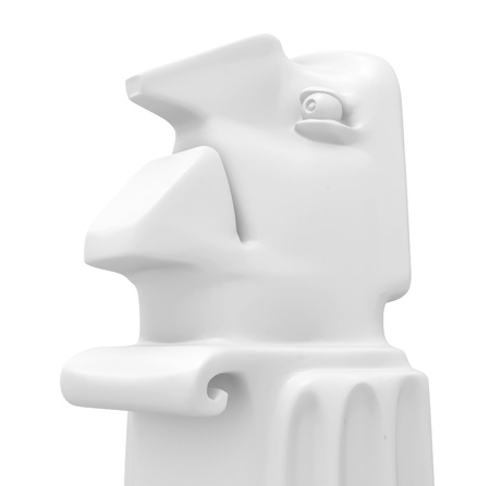 Statue bust expression 3d, over white, isolatedの写真素材
