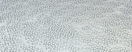 Large crowd of small symbolic 3d figures, over whiteの写真素材