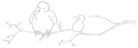 Cold snowy weather theme cartoon, vector, isolated  のイラスト素材