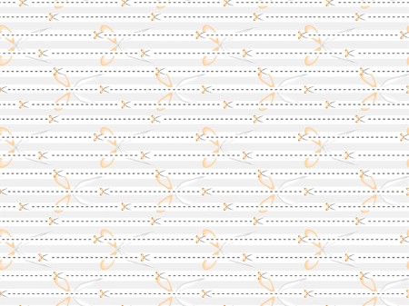 Scissors dotted line tile wallpaper pattern, vector illustrationのイラスト素材