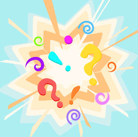 Surprise colorful explosion effect cartoon color vector illustration, horizontalのイラスト素材