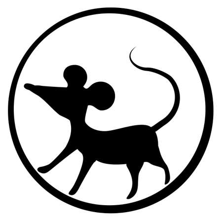 Mouse wheel stencil black, vector illustration, horizontal, isolatedのイラスト素材