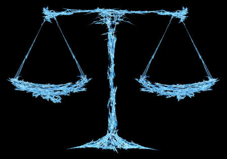 Ice shard scales shape abstract, horizontal, isolated, over blackの写真素材