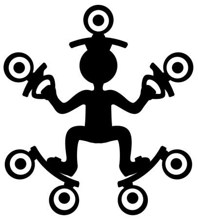 Skater extreme hardcore stencil black, vector illustration, horizontal, isolatedのイラスト素材