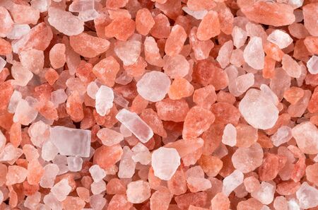 Seamless pink himalayan crystal salt texture top view horizontal