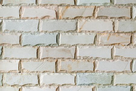 Decorative white brick tile texture background, horizontal