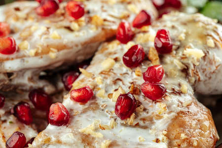 Georgian chkmeruli chicken with pomegranate