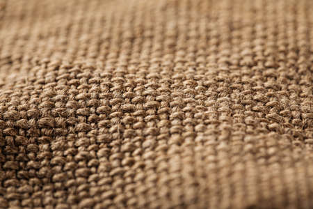 Brown flour bag burlap jute fabric texture patternの写真素材