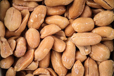 Closeup on peanuts background texture
