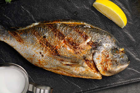 Gourmet grilled dorado fish