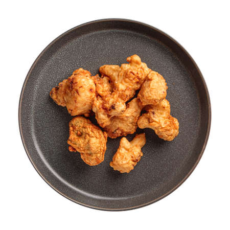 Isolated portion of roasted cauliflower appetizerの写真素材