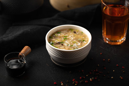 Portion of chinese shi hu soupの写真素材