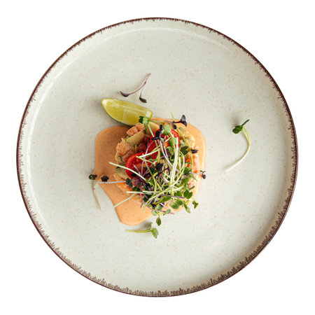 Isolated gourmet restaurant olivier saladの写真素材