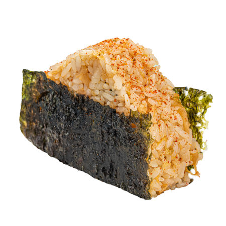 Isolated portion of japanese onigiri snackの写真素材