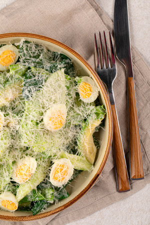 Portion of healthy avocado green saladの写真素材