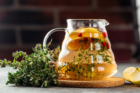 Herbal tea with lemon thyme and peppercorn