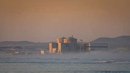 Koeberg Nuclear Power Station on a hazy day