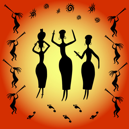 African ethnic pictureのイラスト素材