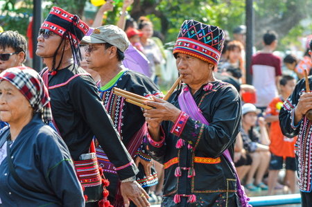 Chiang Rai, Thailand - April 12, 2015 : The Songkran festival parade. Songkran is the holiday known for its water festivalのeditorial素材