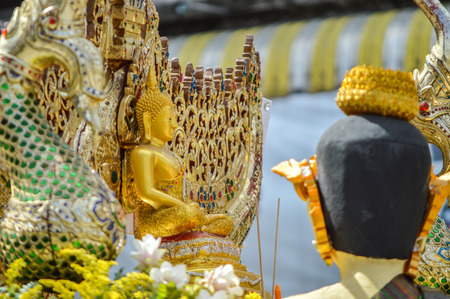 Chiang Rai, Thailand - July 15, 2016 : Candle Festival Parade, the Buddhism imageのeditorial素材