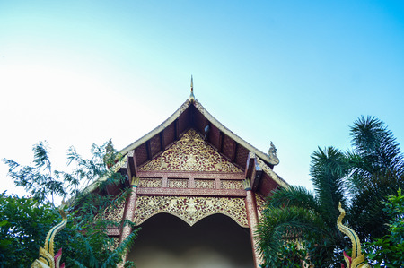 Chiang Rai, Thailand - October 1, 2016: Wat Phra That Doi Ngam Muang templeのeditorial素材
