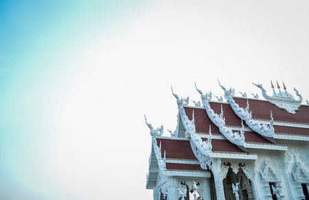 Chiang Rai, Thailand - March 30, 2017: Huai Pla Kung Temple, a traditional Chinese-styled pagodaのeditorial素材