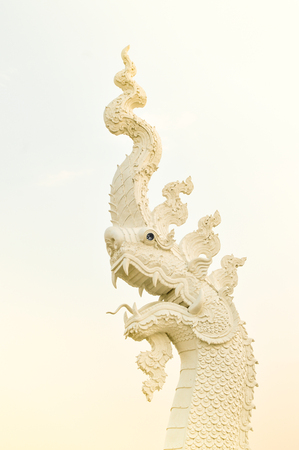 Chiang Rai, Thailand - March 30, 2017: Huai Pla Kung Temple, a traditional Chinese-styled pagoda. Nagaのeditorial素材