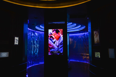 Chiang Rai, Thailand - April 6, 2017 : Doi Tung Royal Villa, The Mae Fah Luang Garden. The Hall of Inspiration. Thai King and familyのeditorial素材