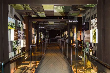 Chiang Rai, Thailand - April 6, 2017 : Doi Tung Royal Villa, The Mae Fah Luang Garden. The Hall of Inspiration. Thai King and familyのeditorial素材