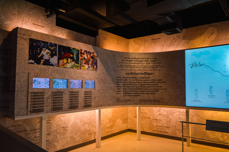 Chiang Rai, Thailand - April 6, 2017 : Doi Tung Royal Villa, The Mae Fah Luang Garden. The Hall of Inspiration. museum of King Rama 9のeditorial素材