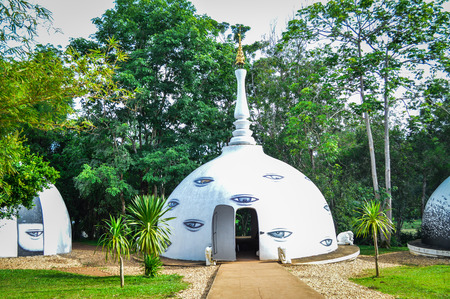 Chiang Rai, Thailand - June 23, 2017 : Baandam Museum (Black House), created and designed by Thawan Duchanee.のeditorial素材
