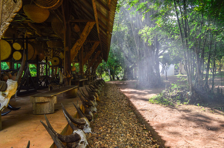 Chiang Rai, Thailand - June 23, 2017 : Baandam Museum (Black House), created and designed by Thawan Duchanee.のeditorial素材