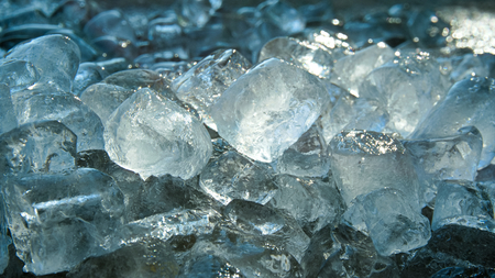 Close-up of Ice tube texture used as background.の写真素材