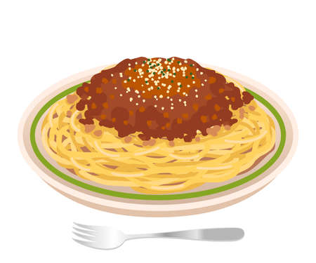 Spaghetti with Meat Sauceãのイラスト素材