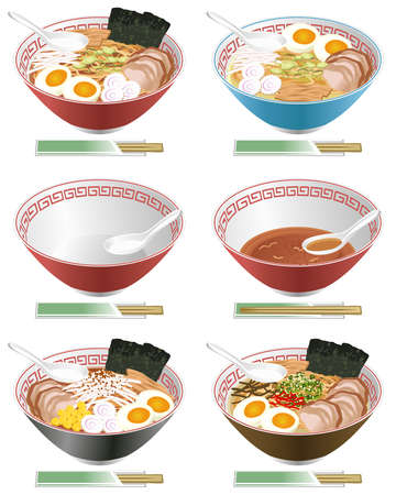 Various ramenのイラスト素材
