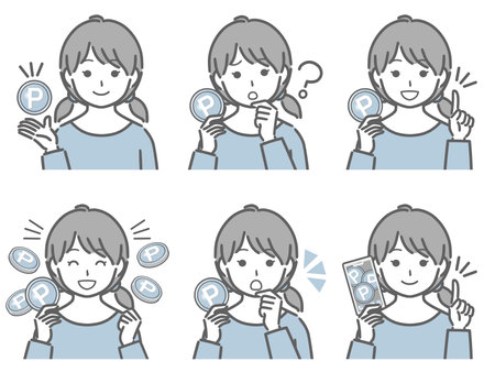 Various things about girls' pointsのイラスト素材