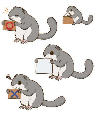 Ezomomonga with a signのイラスト素材