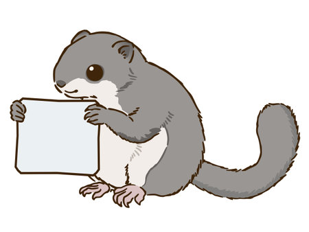 Ezomomonga with a message boardのイラスト素材