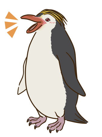 Royal penguins rejoiceのイラスト素材