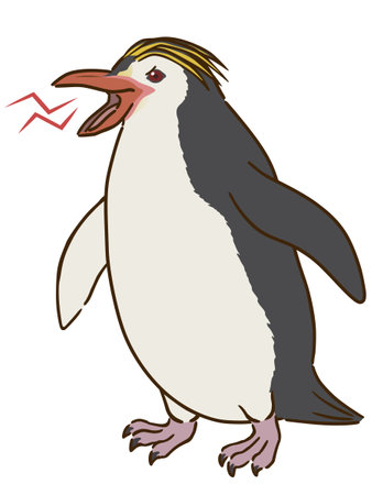 Angry Royal Penguinのイラスト素材