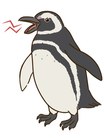 Angry Magellanic Penguinのイラスト素材