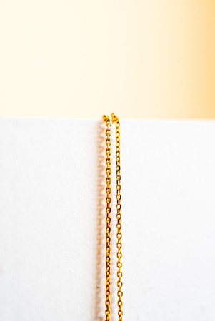 Golden necklaceの写真素材