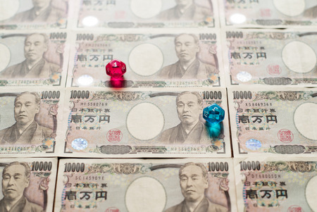 Dices and ten thousands yensの写真素材