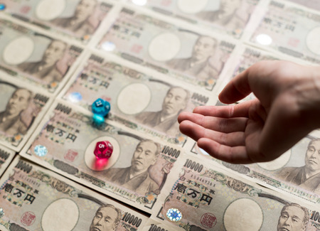 Dices and ten thousands yensの写真素材