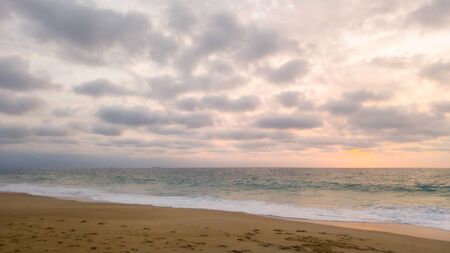 Wonderful Sunset in Labenne, France at summerの写真素材