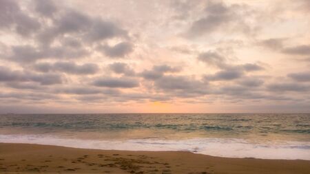 Wonderful Sunset in Labenne, France at summerの写真素材