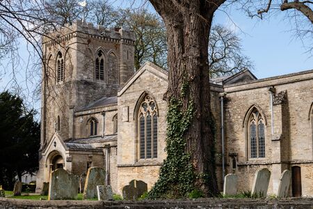 Alwalton, Peterborough / United Kingdom - 03/31/2019: St. Andrew's Church in Alwaltonの写真素材